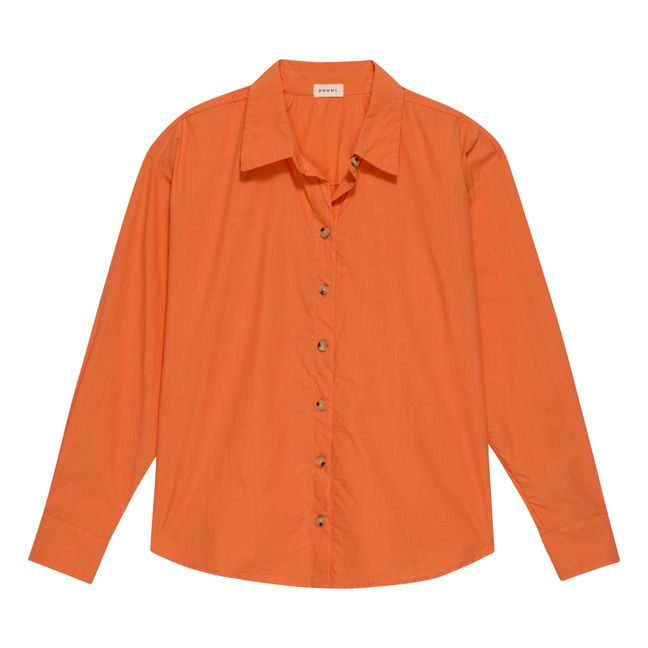 Cotton Poplin Shirt Orange