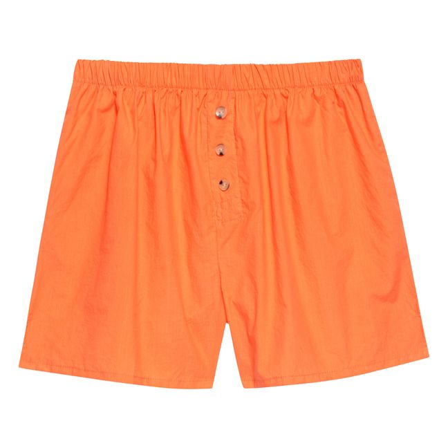 Cotton Poplin Shorts Naranja