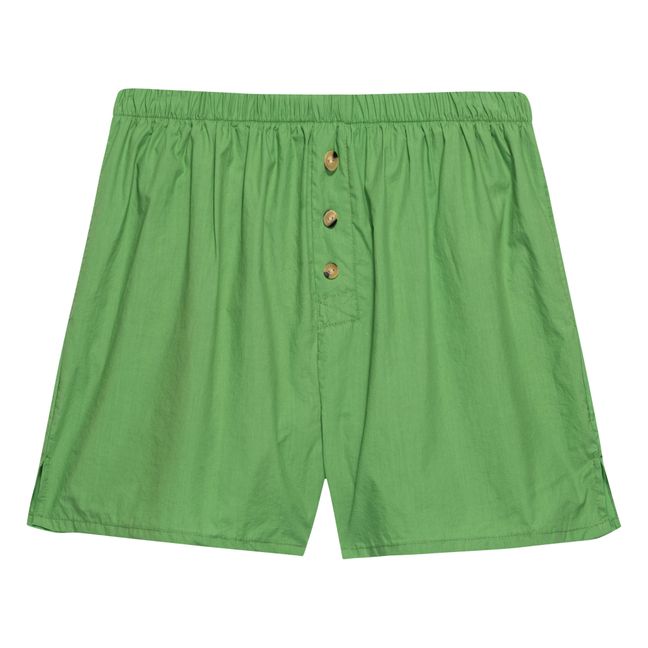 Cotton Poplin Shorts Green