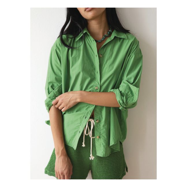 Cotton Poplin Shirt Verde