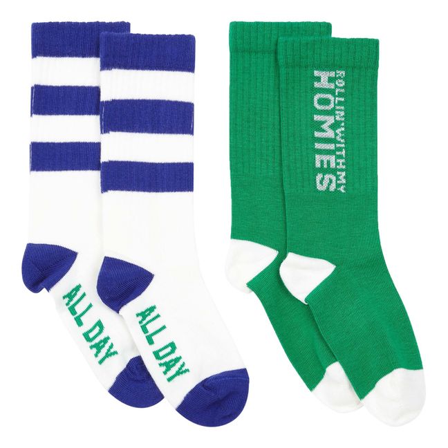 Chilling Homies Socks - Set of 2 | White