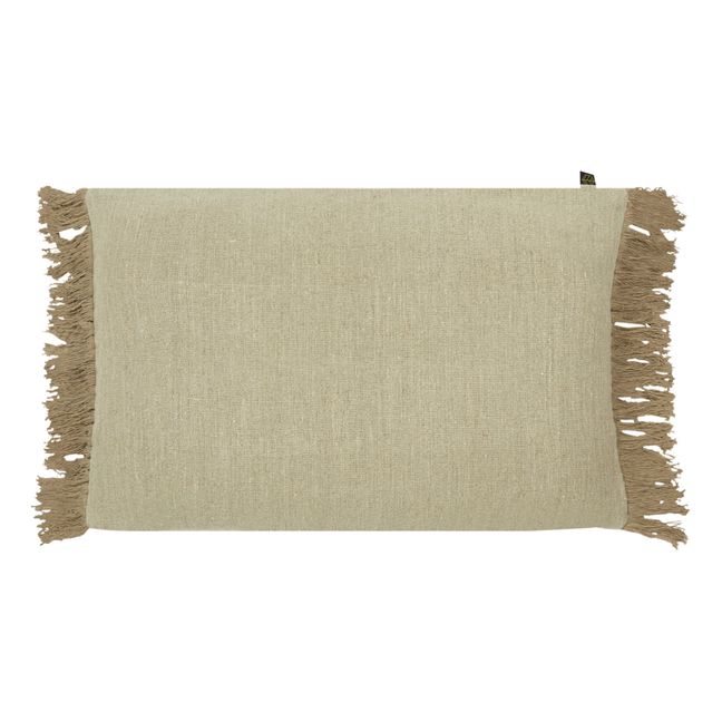 Wani Linen Fringed Cushion Cover Naturale