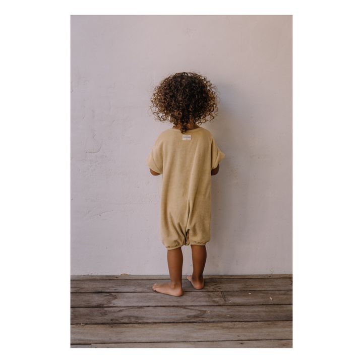 Bebecito Organic Cotton Terry Cloth Romper | Beige- Product image n°2