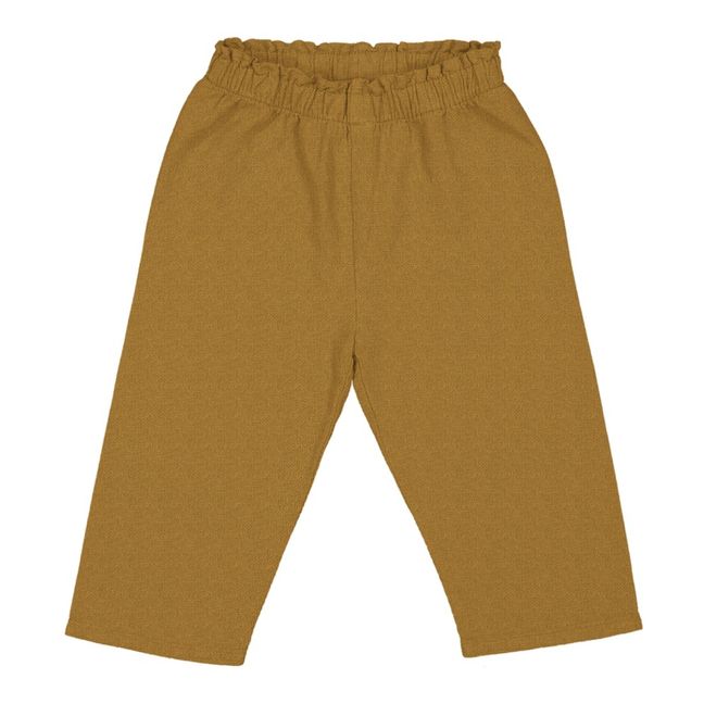 Cousin Organic Cotton Muslin Trousers Ocre
