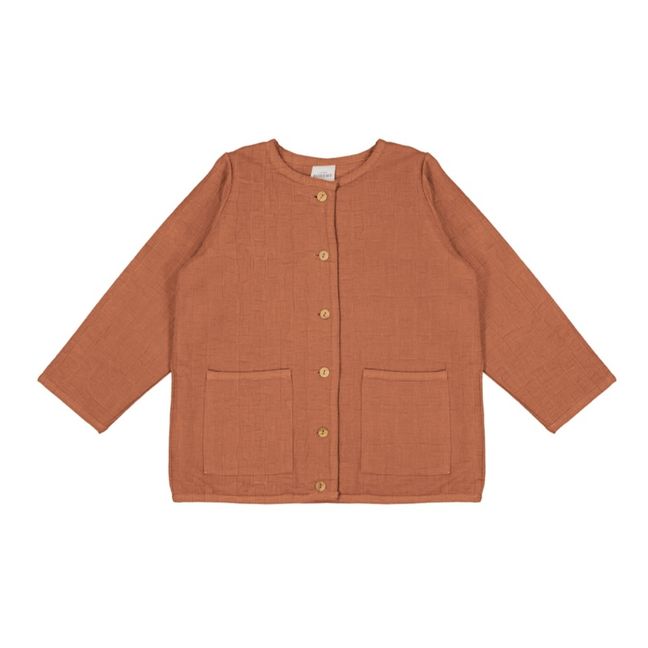 Mahé Organic Cotton Knitted Jacket Caramelo