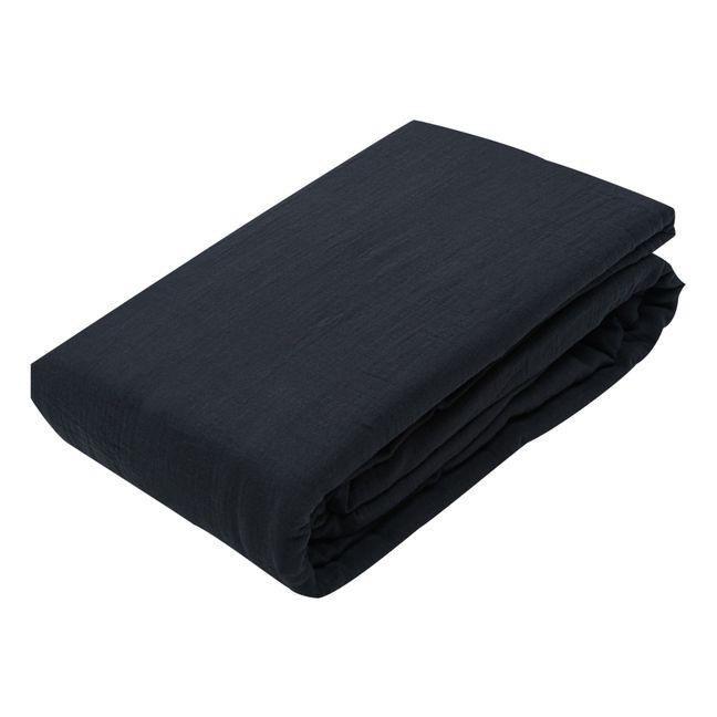 Bettbezug aus Baumwoll-Voile Dili | Schwarz