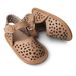 Openwork Leather Sandals Sabbia- Miniatura del prodotto n°0