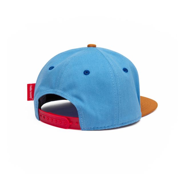 Einfarbige flache Visor-Cap | Denim
