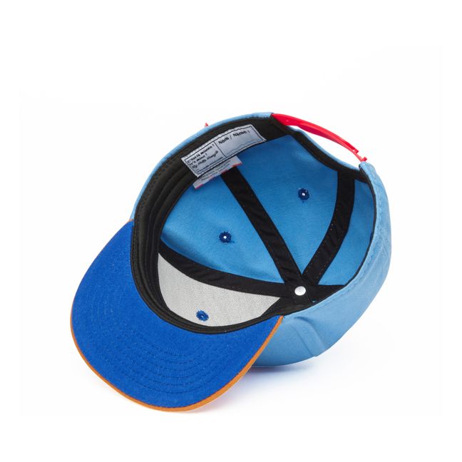 Einfarbige flache Visor-Cap | Denim