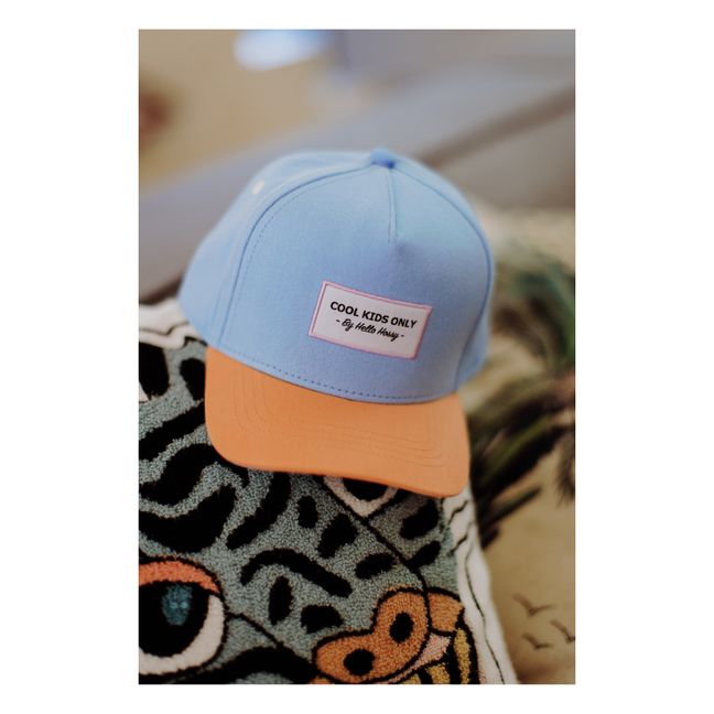 Plain Curved Visor Cap | Light blue