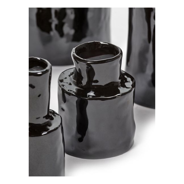 Héléna Ceramic Vase Negro