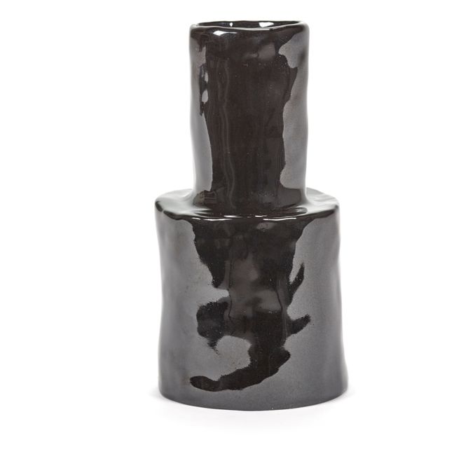 Héléna Ceramic Vase | Schwarz