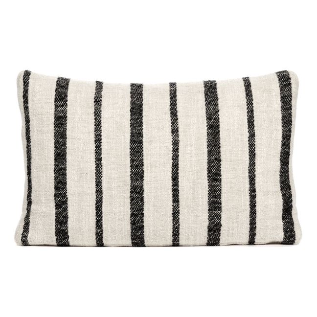 Rudolph Striped Linen Cushion | Negro
