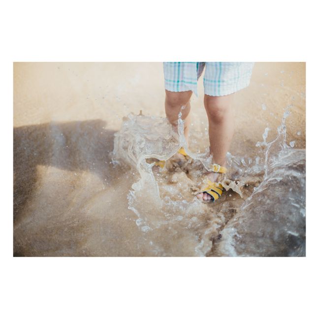 Sandalias Impermeables de Cuero Original | Amarillo Mostaza