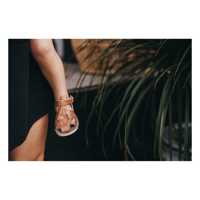 Sandalias Waterproof Cuero Shark | Camel