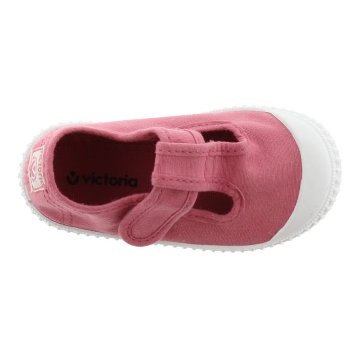 Sandalia Tira Lona Velcro Sneakers Rosa- Imagen del producto n°1