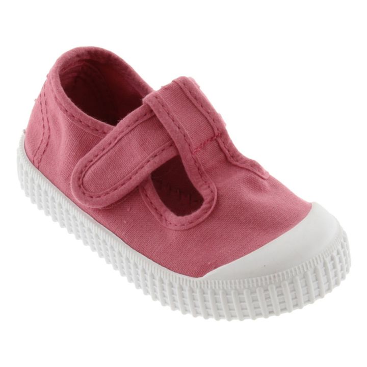 Sandalia Tira Lona Velcro Sneakers Rosa- Imagen del producto n°2