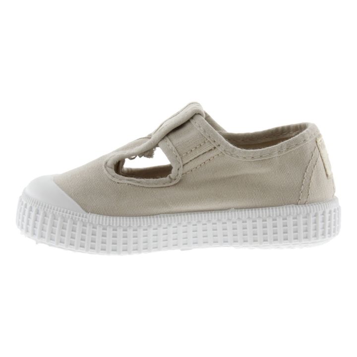 Victoria - Tira Lona Velcro Sneakers - Sand | Smallable