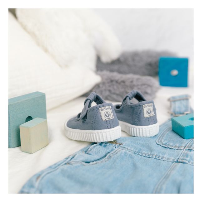 Baskets Scratchs Sandalia Tira Lona | Bleu
