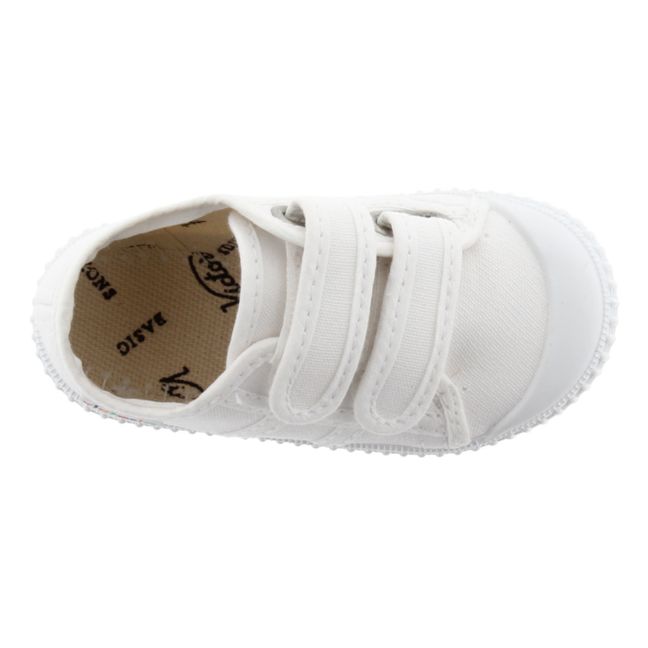 Tiras Lona Velcro Sneakers Blanco
