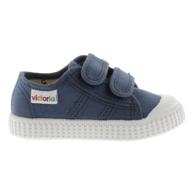 Tiras Lona Velcro Sneakers Blu