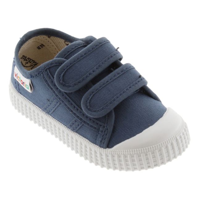 Baskets Scratchs Tiras Lona | Bleu