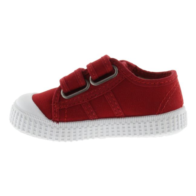 Tiras Lona Velcro Sneakers Rosso