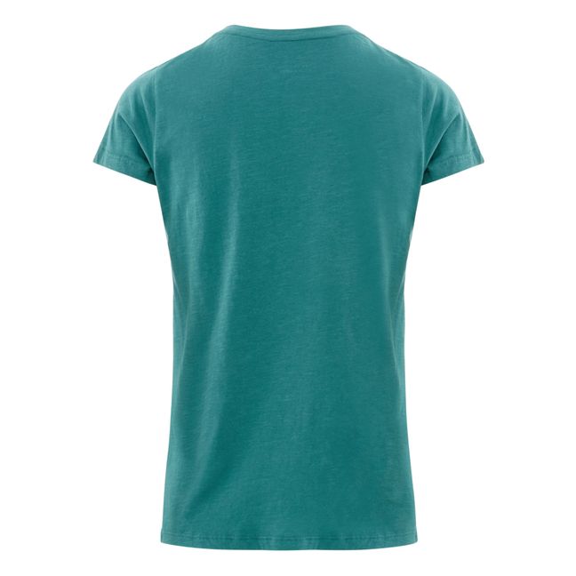 Camiseta Tonton Inside de algodón orgánico Azul Petróleo