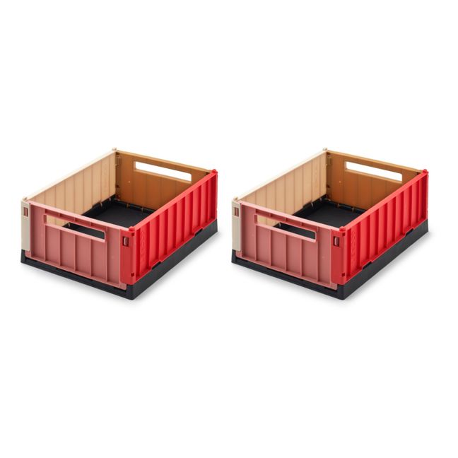 Weston Multicoloured Collapsible Crates - Set of 2