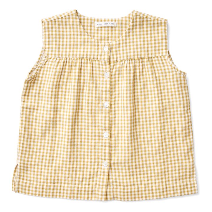 Soor Ploom - Clova Organic Cotton Muslin Top - Yellow | Smallable