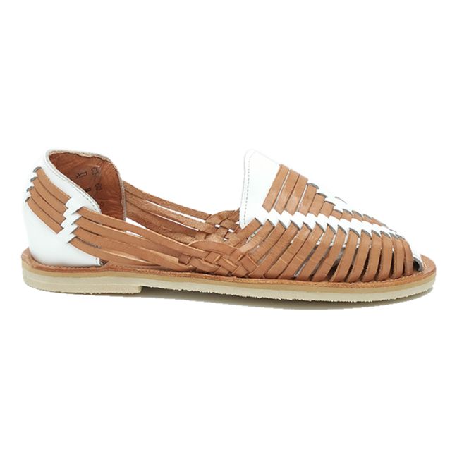 Ibarra Two-Tone Sandals Camel