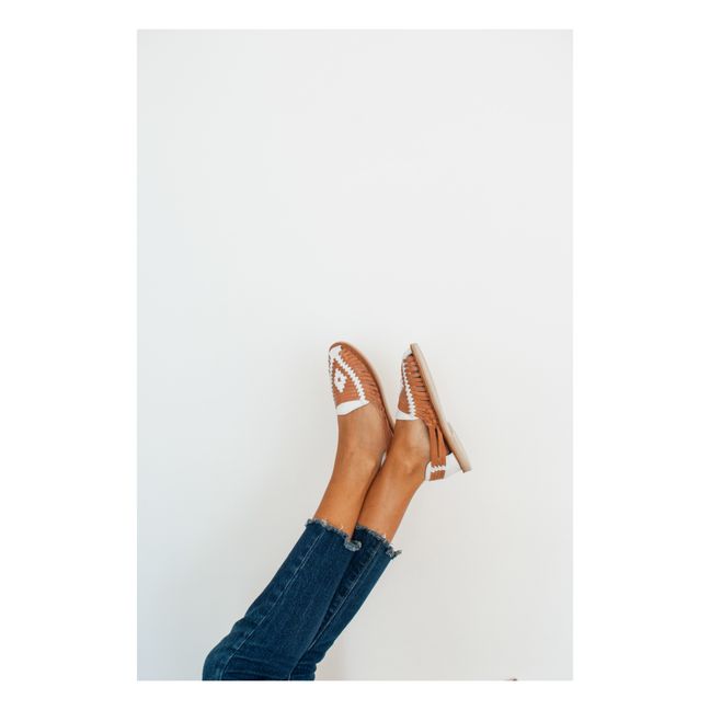 Sandalen Ibarra zweifarbig  | Kamelbraun