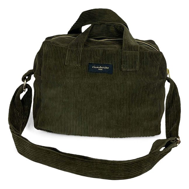 Sauval Mini Recycled Corduroy Bag Khaki