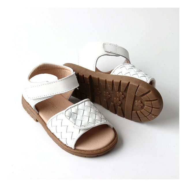 Sandales Tissées Blanc