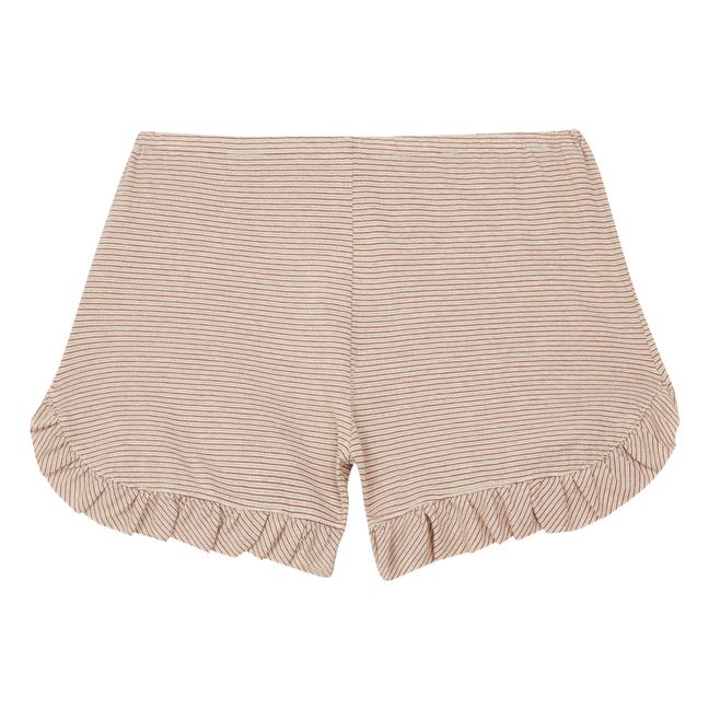 Striped Lurex Jersey Shorts Pale pink