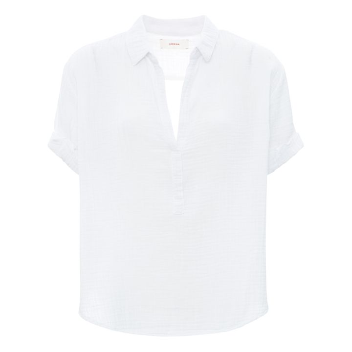 Blusa Cruz gasa de algodón | Blanco- Imagen del producto n°0