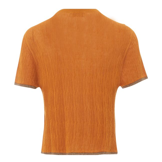 Top Maille Beacon de algodón Texturizado Naranja