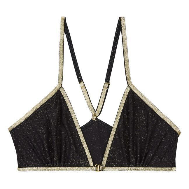 Angèle Sparkly Crop Top Black
