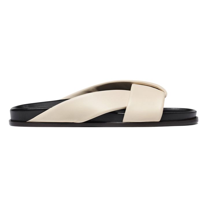 Folded Slide Sandals Ivory- Product image n°0
