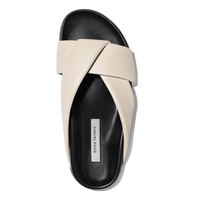 Folded Slide Sandals | Ivory