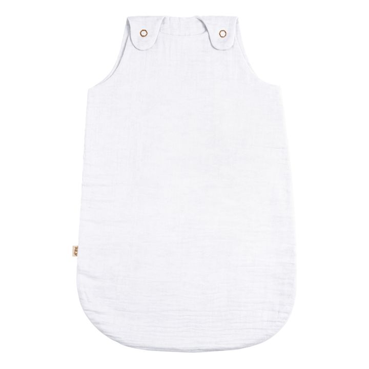 Leichter Babyschlafsack Bio-Baumwollgaze | White- Produktbild Nr. 0