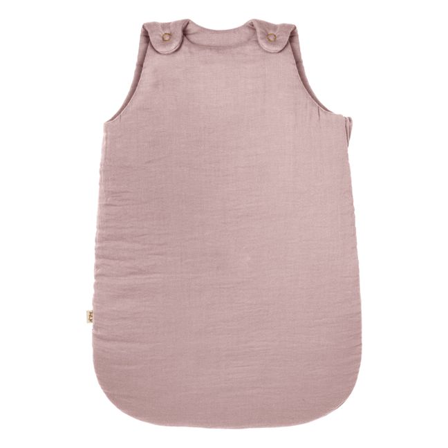 Organic Cotton Muslin Baby Sleeping Bag Dusty Pink S007