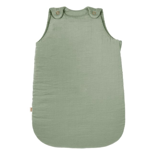 Organic Cotton Muslin Baby Sleeping Bag Sage Green S049