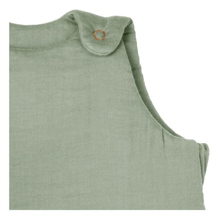 Organic Cotton Muslin Baby Sleeping Bag | Sage Green S049- Product image n°1