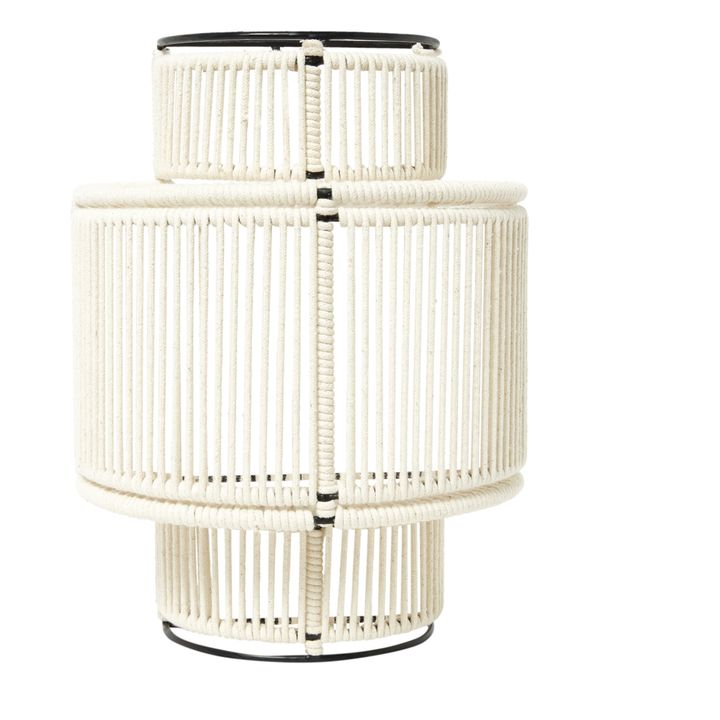Metal and Rope 3-Level Wall Light | Ecru- Product image n°0