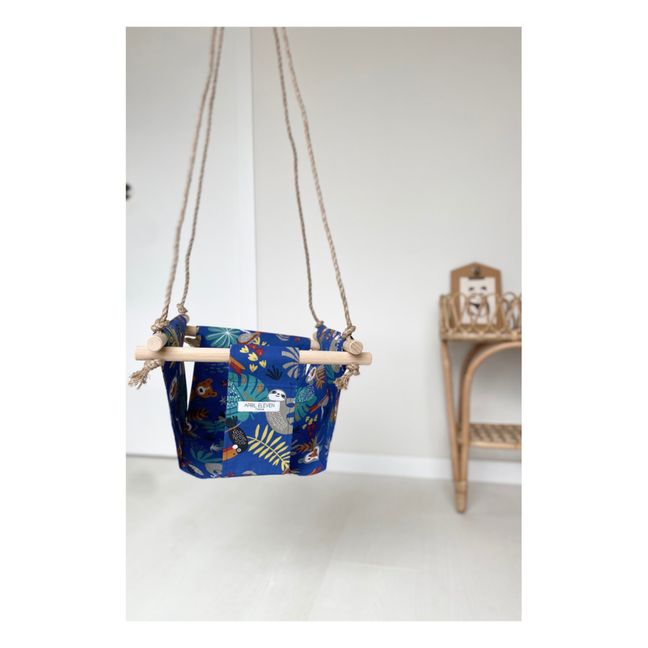 Toucan Cotton Baby Swing | Blue