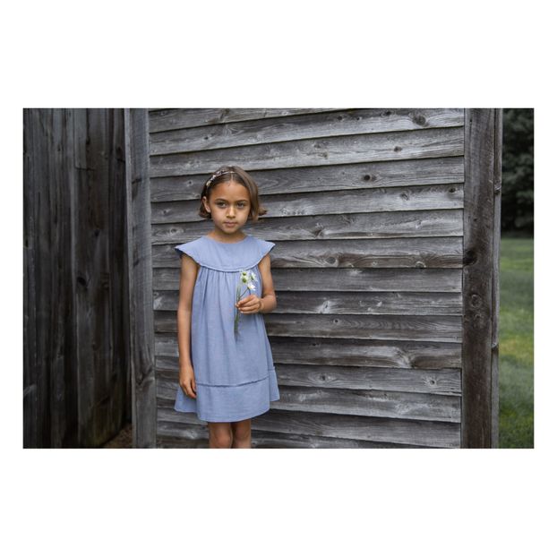 Soor Ploom - Delilah Organic Cotton Dress - Blue | Smallable