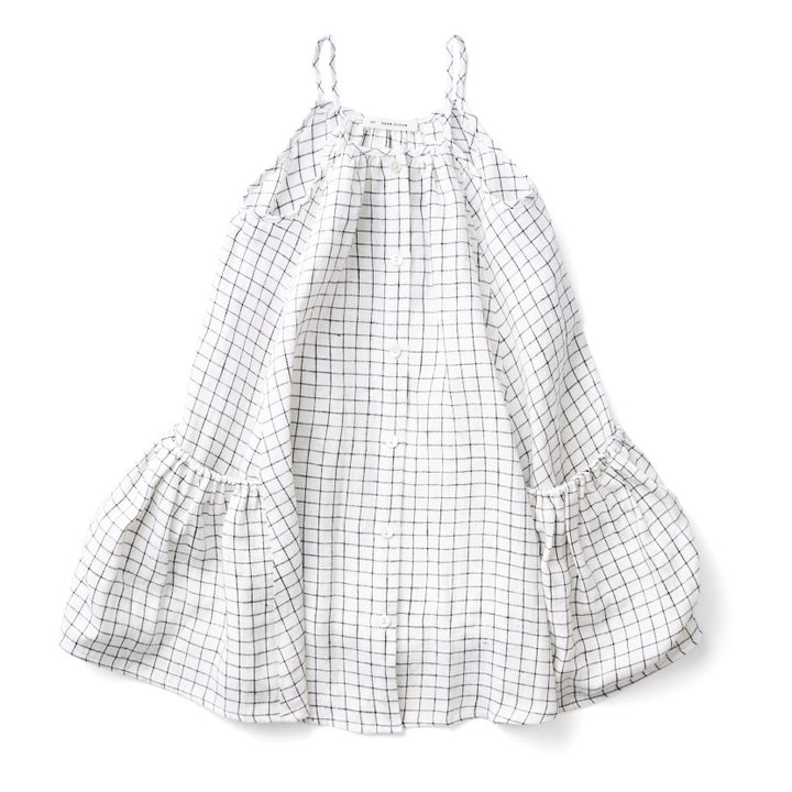 Soor Ploom - Prim Checked Linen Dress - Ecru | Smallable