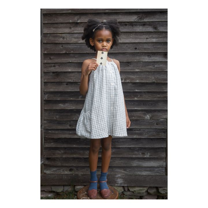 Soor Ploom - Prim Checked Linen Dress - Ecru | Smallable