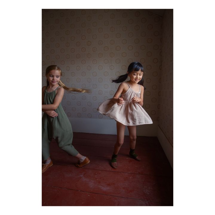 Ines Cotton Muslin Jumpsuit | Olive green- Product image n°5